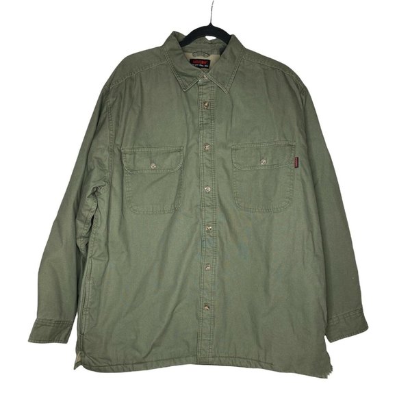 Wolverine Other - Wolverine Jacket Size XL NEW Men's Rainer Sherpa Lined Green Pockets Button Down